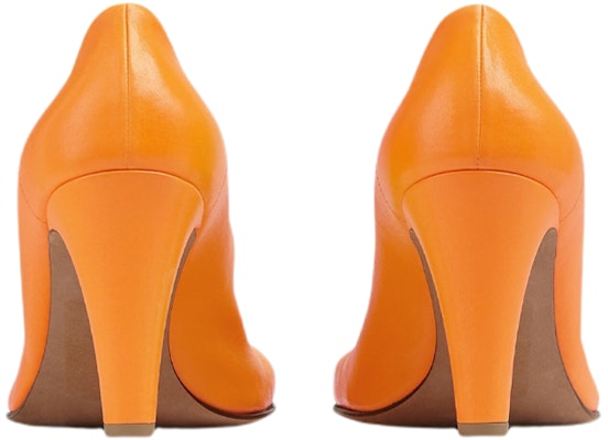 (Women) Bottega Veneta Square Toe Stiletto Mules 'Orange Leather' 690050VBSO07593 Shop (Women) Bottega Veneta Square Toe Stiletto Mules 'Orange Leather' 690050VBSO07593