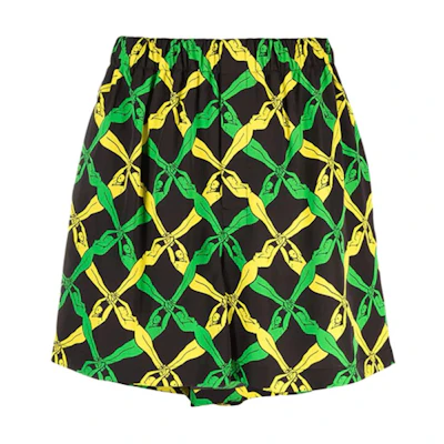 (Women) Bottega Veneta SS21 All-Over Floral Print Casual Shorts Women. 652513V0G607244