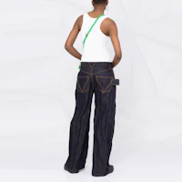 Shop (W) Bottega Veneta SS22 藍色高腰寬褲牛仔褲 696629V1VA03399