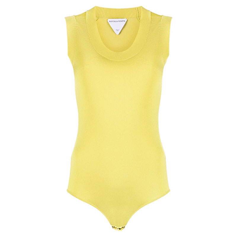 (Women) Bottega Veneta SS22  Knit Bodysuit Yellow 690091V1LS07275