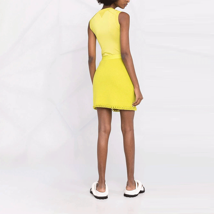 Shop (W) 葆蝶家 SS22 黄色针织连体衣 690091V1LS07275