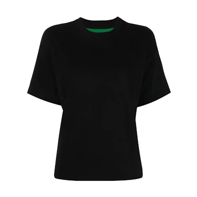 (Women) Bottega Veneta SS22 Black Solid Short Sleeve T-Shirt 702429V16E01063