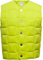 (Women) Bottega Veneta SS22 Fluorescent Yellow Sleeveless Buttoned Vest 701811VF4K07214 (Women) Bottega Veneta SS22 Fluorescent Yellow Sleeveless Buttoned Vest 701811VF4K07214