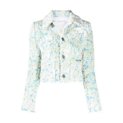 (Women) Bottega Veneta SS22 Green Faux Shearling Cropped Jacket 686158V1RR03948