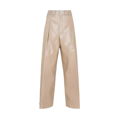 (Women) Bottega Veneta SS22 Solid Buttoned Straight Knit Joggers Women 689040V1K502616