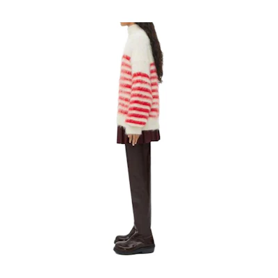(Women) Bottega Veneta SS23 Solid Color Striped Long Sleeve Sweater 751944V2M909237