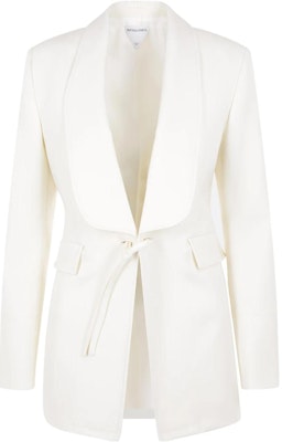 (Women) Bottega Veneta SS23 White V-Neck Belted Blazer Jacket. 739598V1HK09071 Buy (Women) Bottega Veneta SS23 White V-Neck Belted Blazer Jacket. 739598V1HK09071