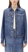 (Women) Bottega Veneta SS23 Indigo Washed Denim Long Sleeve Shirt Women. 737322V30K03399 (Women) Bottega Veneta SS23 Indigo Washed Denim Long Sleeve Shirt Women. 737322V30K03399