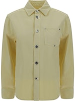 (Women) Bottega Veneta SS24 Banana Yellow Studded Denim Shirt 754694V33Z0-香蕉黄色 (Women) Bottega Veneta SS24 Banana Yellow Studded Denim Shirt 754694V33Z0-香蕉黄色