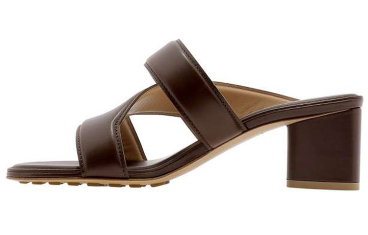 Buy (W) Bottega Veneta 交叉带棕色高跟鞋 651376VBSL02019