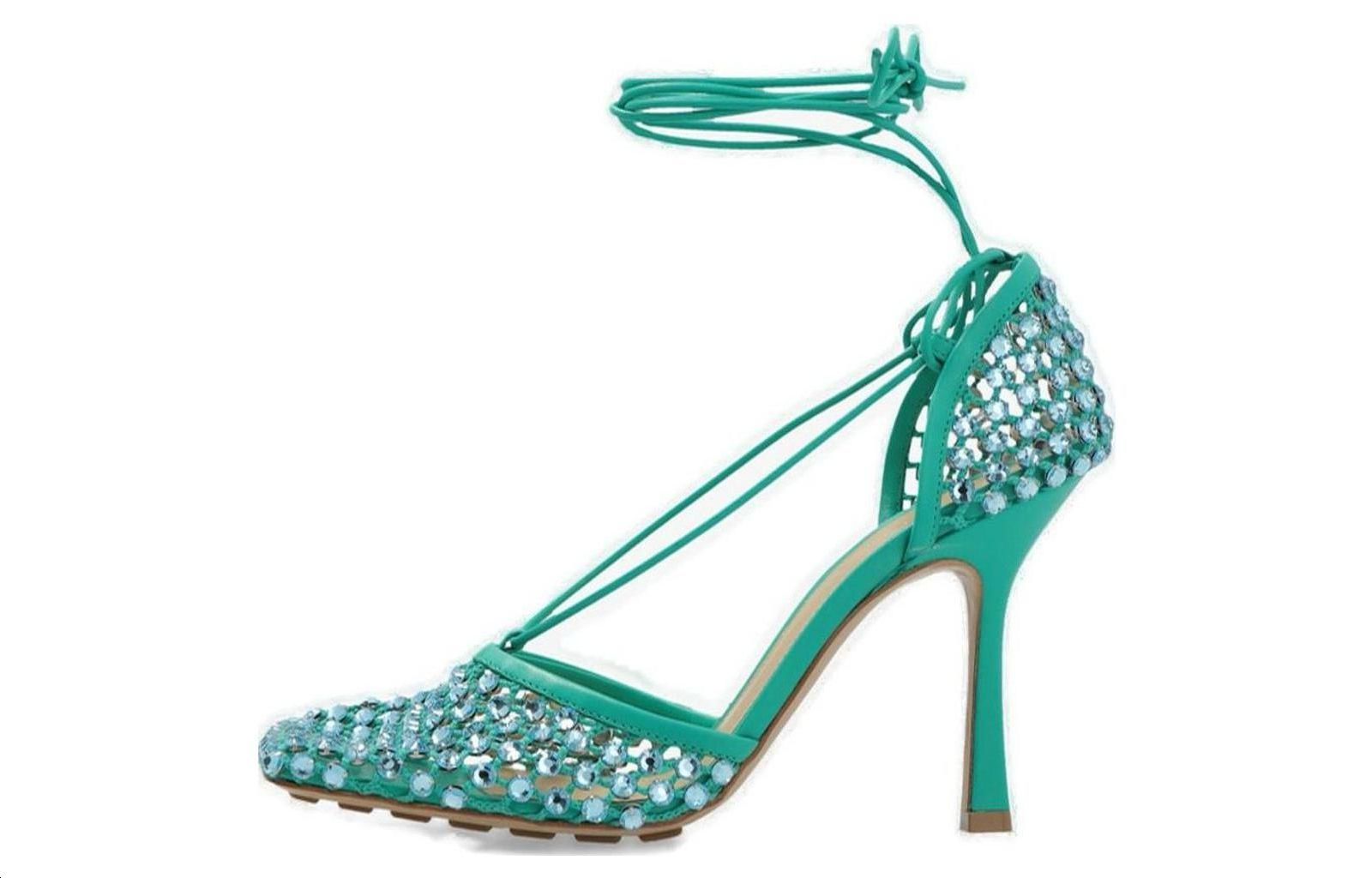 (Women) Bottega Veneta Stiletto 'Simple Knit Green' 667206V0GU13227