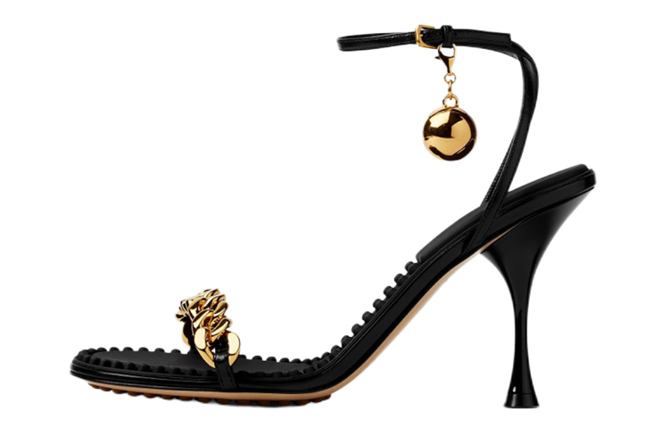 Buy (W) Sandales à Boucles Bottega Veneta Stiletto ''Noir Mode'' 667178VBSF01000