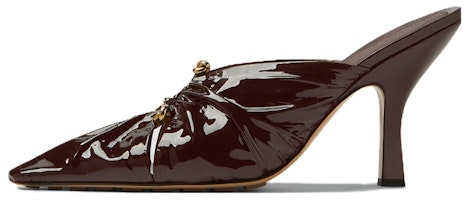 (Women) Bottega Veneta Stiletto Heel 9cm 'Deep Brown Patent Leather' 753690V3H502113 (Women) Bottega Veneta Stiletto Heel 9cm 'Deep Brown Patent Leather' 753690V3H502113