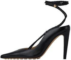 (Women) Bottega Veneta Stiletto Heel 'Black Sheepskin Pointed Toe' 716180V2EI01000 (Women) Bottega Veneta Stiletto Heel 'Black Sheepskin Pointed Toe' 716180V2EI01000