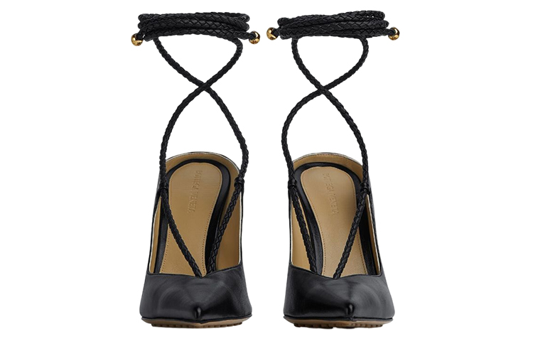 Lookbook (W) Bottega Veneta Tacón Stiletto 'Punta Fina de Piel de Oveja Negra' 716180V2EI01000