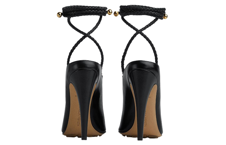 Shop (W) Bottega Veneta Tacón Stiletto 'Punta Fina de Piel de Oveja Negra' 716180V2EI01000