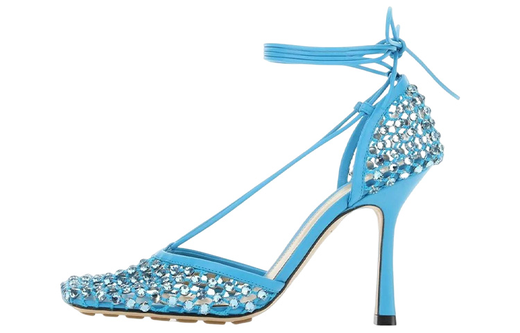 (Women) Bottega Veneta Stiletto Heels 'Blue Rhinestone' 667206V0GU14631