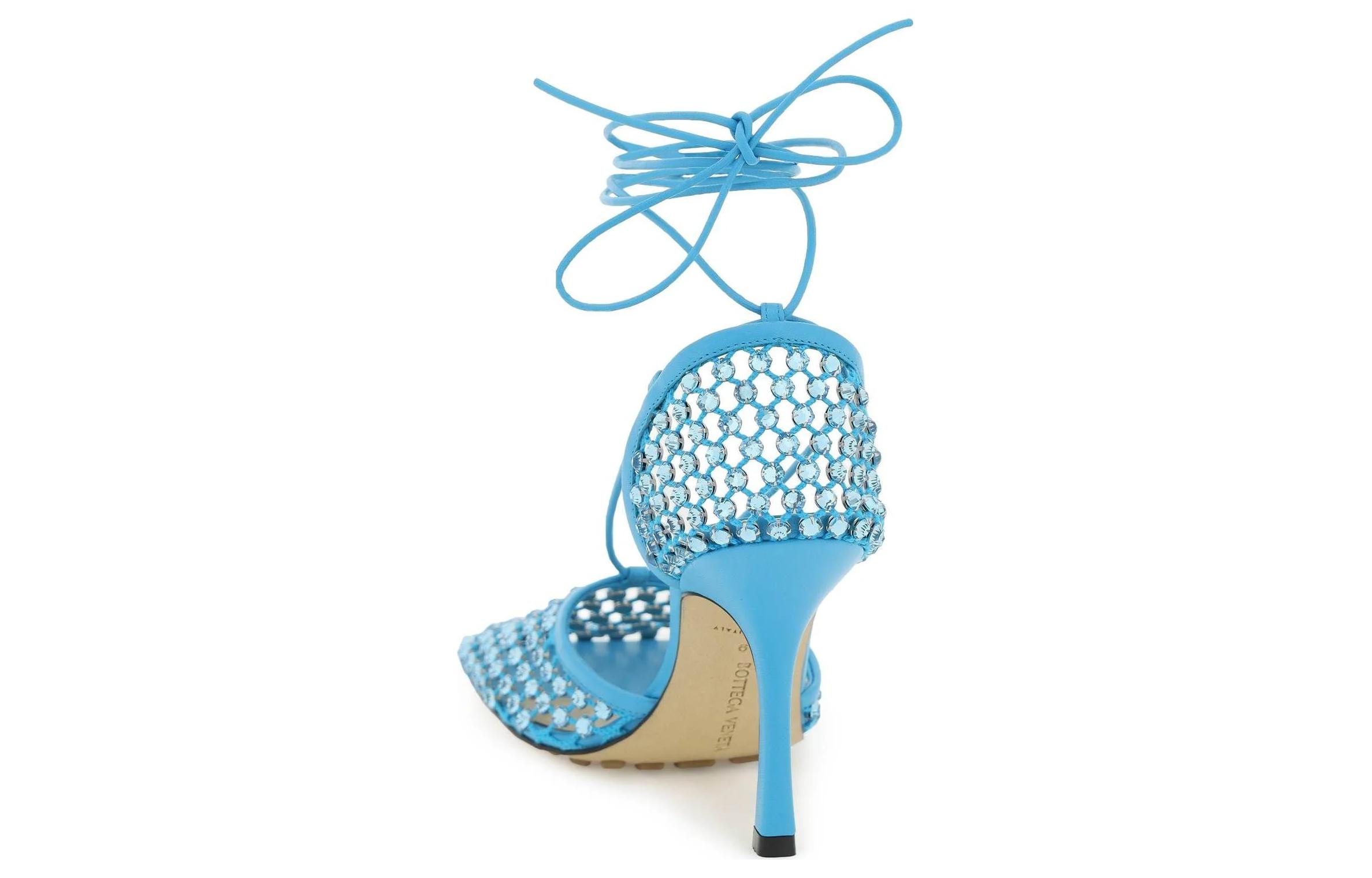 Lookbook (W) Tacones de Aguja Bottega Veneta 'Azul con Piedras de Cristal' 667206V0GU14631