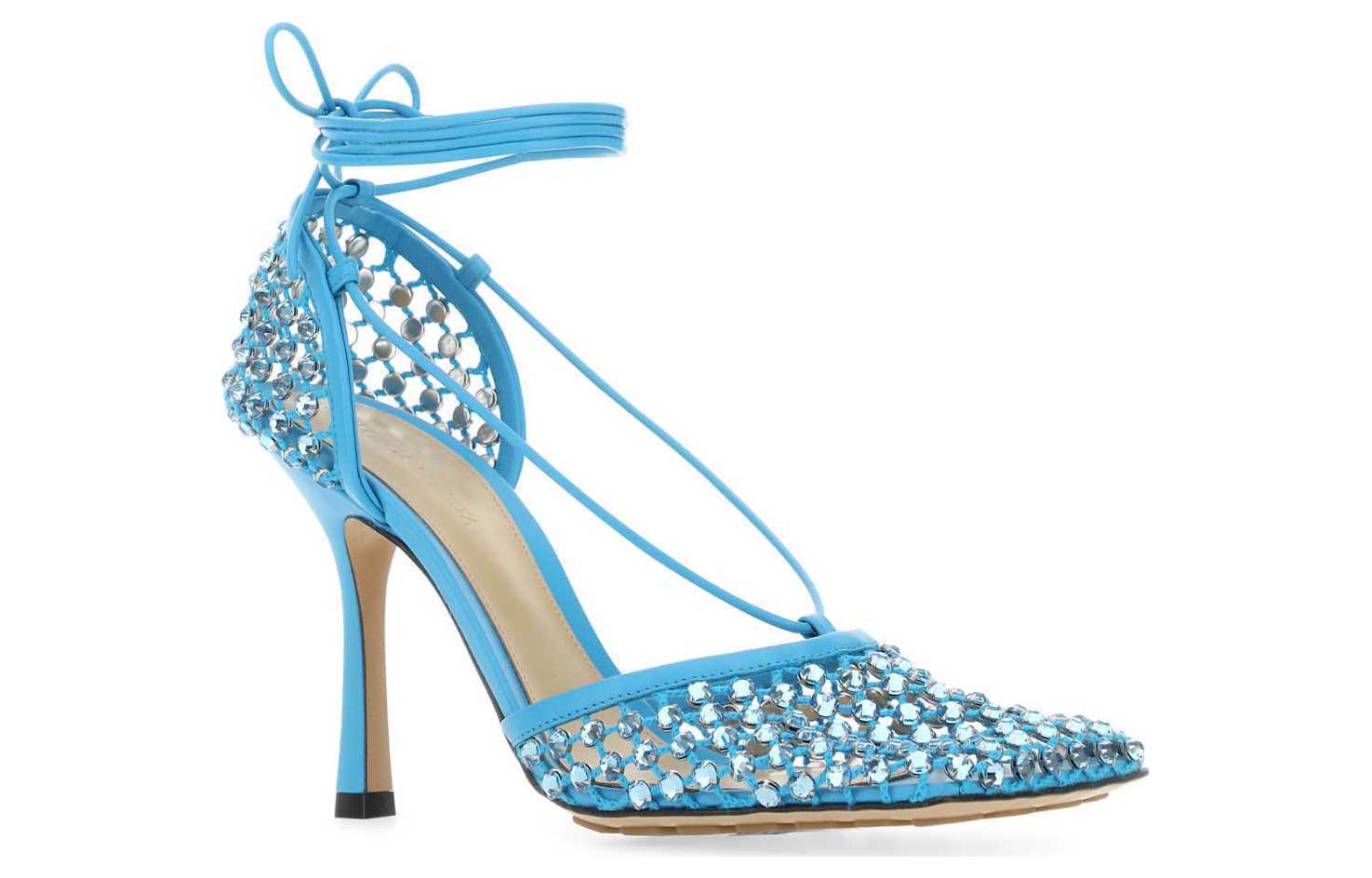 Shop (W) Tacones de Aguja Bottega Veneta 'Azul con Piedras de Cristal' 667206V0GU14631