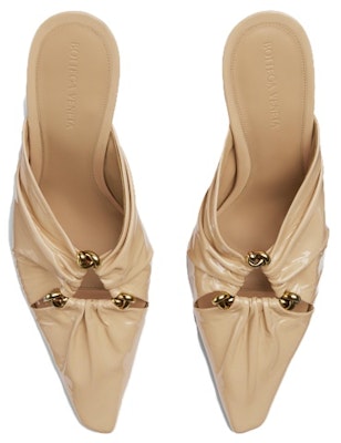 Bottega Veneta葆蝶家 亮面皮 高筒 細踭 高跟鞋 9cm 女款 米色 Order Bottega Veneta葆蝶家 亮面皮 高筒 細踭 高跟鞋 9cm 女款 米色
