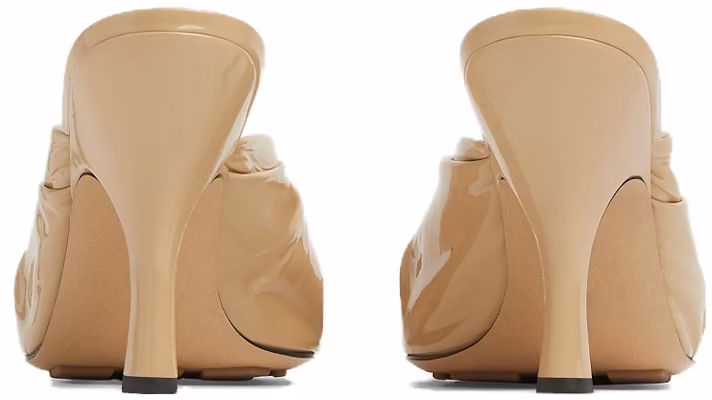 Bottega Veneta葆蝶家 亮面皮 高筒 細踭 高跟鞋 9cm 女款 米色 Shop Bottega Veneta葆蝶家 亮面皮 高筒 細踭 高跟鞋 9cm 女款 米色