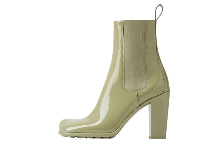 (W) Bottega Veneta Storm Chelsea Boot 'Patent Green Heel'