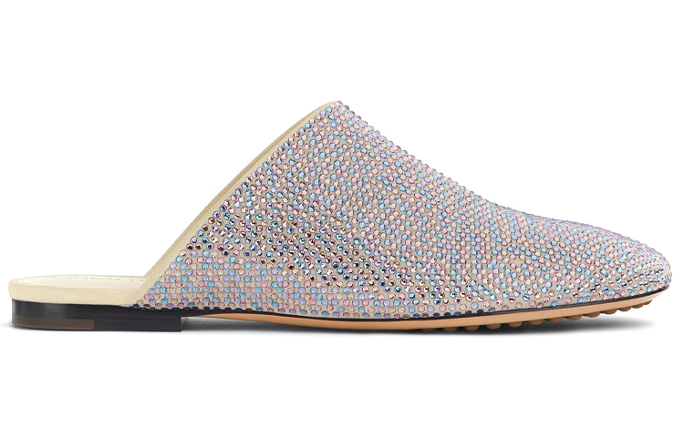 Order Bottega Veneta 葆蝶家 街頭潮流綴飾絨面革拖鞋 女款 藍粉色