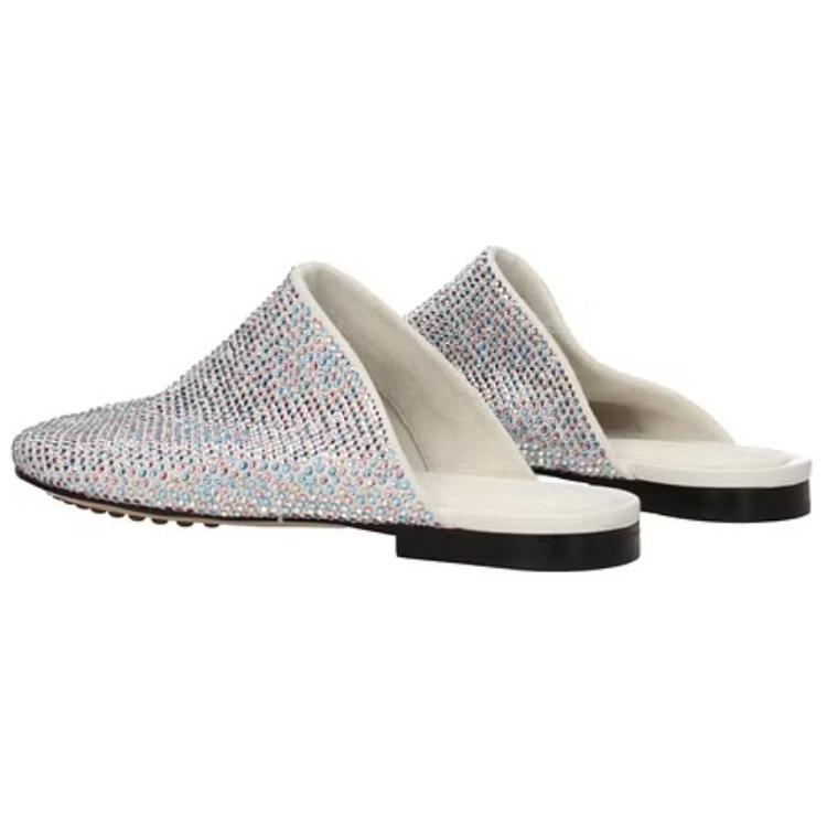 Purchase Bottega Veneta 葆蝶家 街頭潮流綴飾絨面革拖鞋 女款 藍粉色