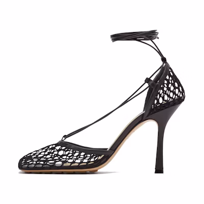 (W) Bottega Veneta Stretch 'Black Fashion Casual Heels'
