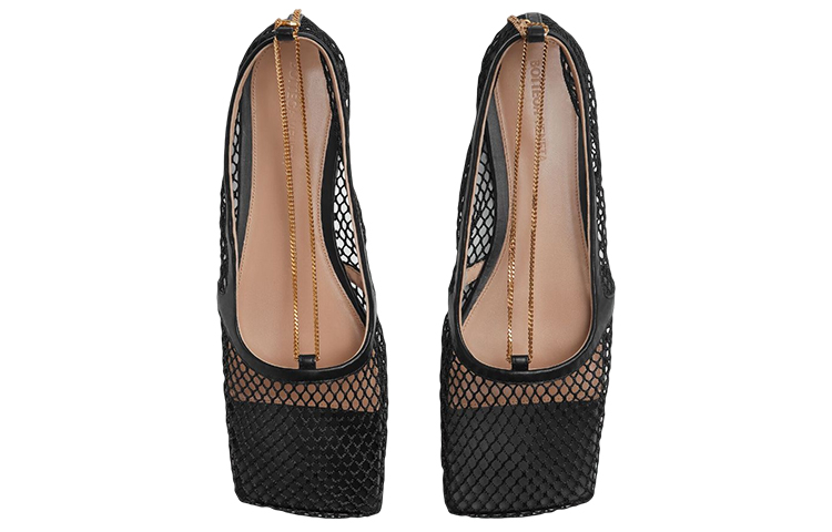 (W) Bottega Veneta Stretch 'Black Mesh Ballet Flats' 圖 2