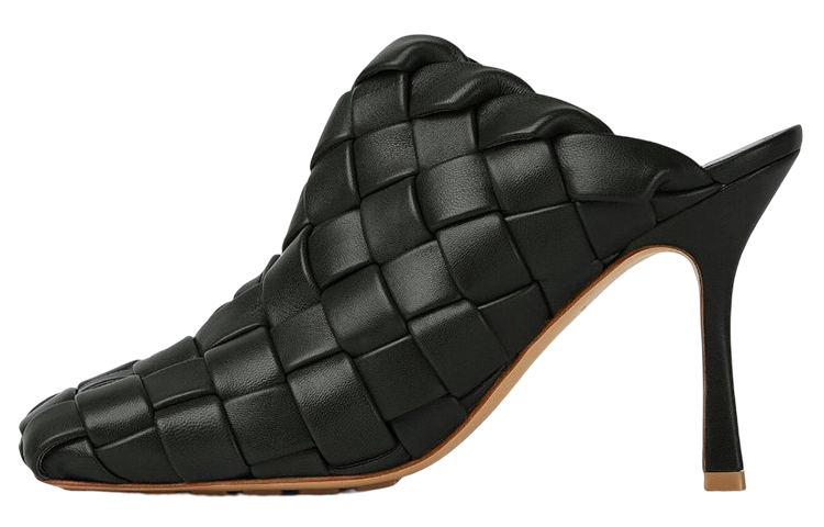 (W) Bottega Veneta Stretch 'Black Square Toe Fashion Sandals'