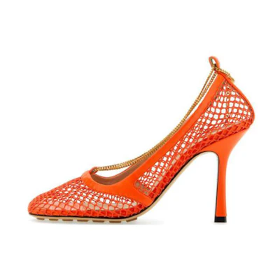 (W) Bottega Veneta Stretch 'Orange Stiletto'