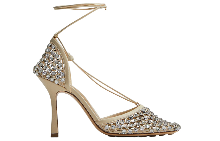 (W) Bottega Veneta Stretch 'Silver Mesh with Rhinestones' 圖 2
