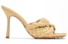 Order (W) Bottega Veneta Stretch 'Sandal Kasual Stiletto Knit Fesyen Walnut' 652451V0GM02627