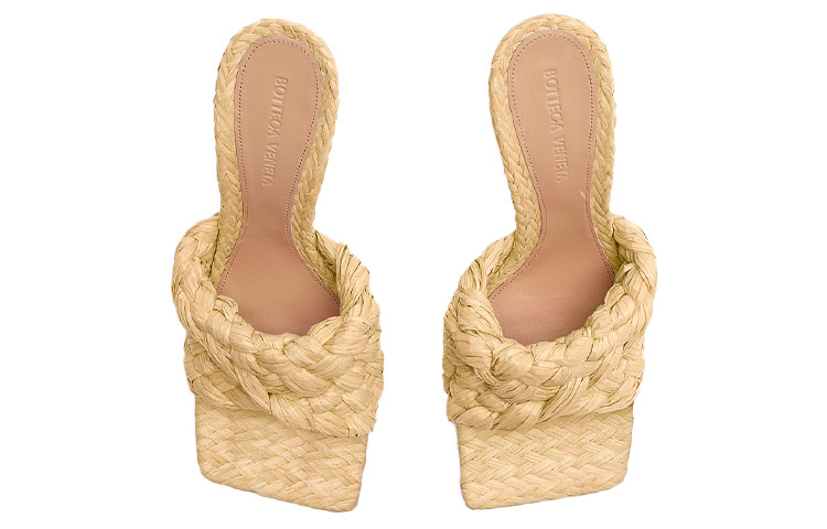 Shop (W) Bottega Veneta Stretch 'Sandal Kasual Stiletto Knit Fesyen Walnut' 652451V0GM02627