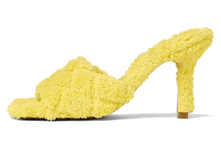 (Women) Bottega Veneta Stretch 'Yellow High-Heel Mules' 734547V30L07400