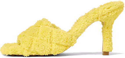 (Women) Bottega Veneta Stretch 'Yellow High-Heel Mules' 734547V30L07400 (Women) Bottega Veneta Stretch 'Yellow High-Heel Mules' 734547V30L07400