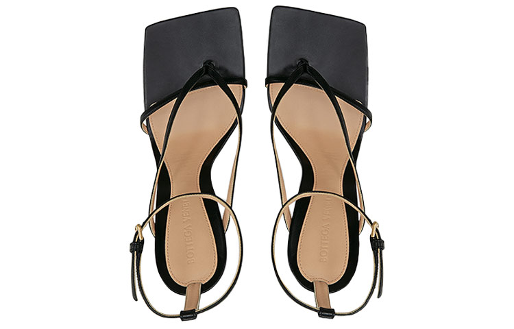 Lookbook (W) Bottega Veneta Tacones Altos con Correa al Tobillo 'Negro' 608835VBSF01000