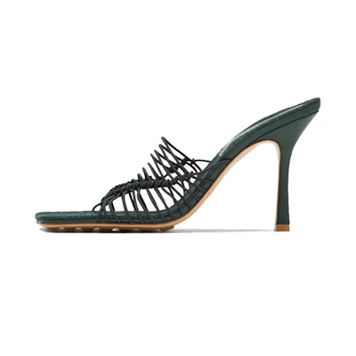(W) Bottega Veneta Stretch Heels 'Dark Green'