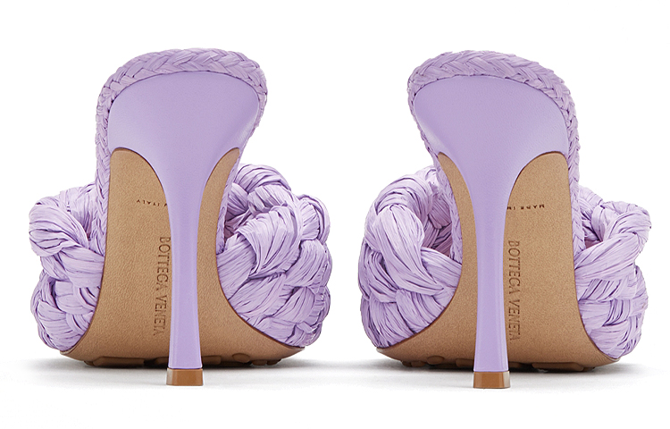 (W) Bottega Veneta Stretch High-Heel Sandals 'Lavender Elegant Weave' 圖 5