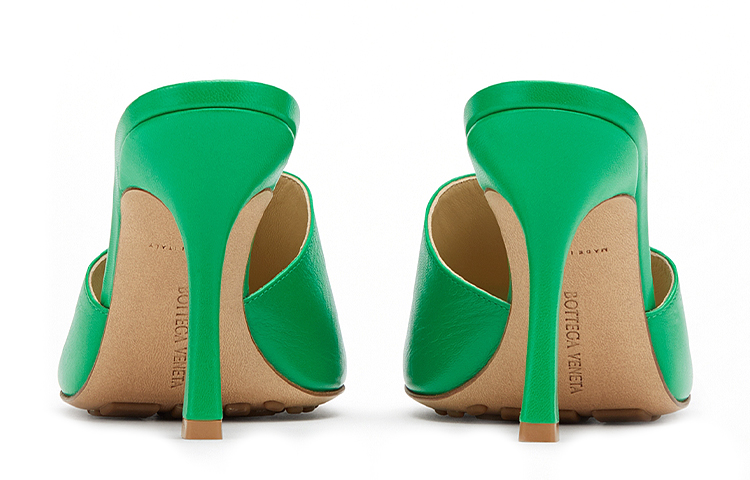 (W) Bottega Veneta Stretch High Heels 'Dark Green Leather' 圖 5
