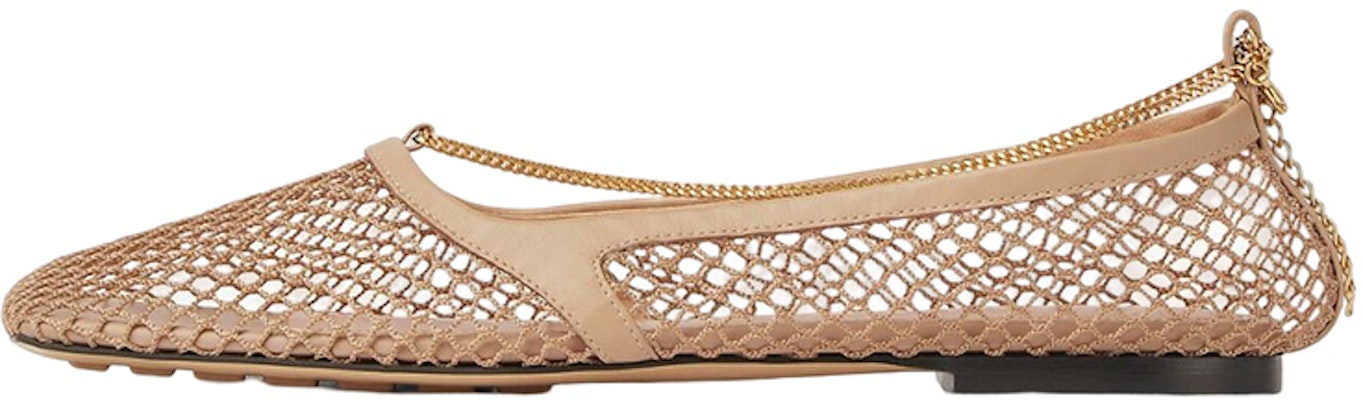 (W) Bottega Veneta米色芭蕾舞平底鞋 Stretch Mesh 740001VBPS19713 Buy (W) Bottega Veneta米色芭蕾舞平底鞋 Stretch Mesh 740001VBPS19713
