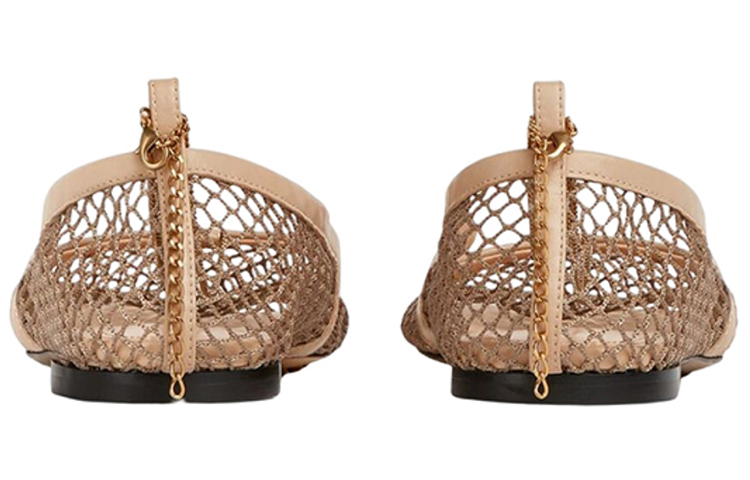 Shop (W) Bottega Veneta米色芭蕾舞平底鞋 Stretch Mesh 740001VBPS19713