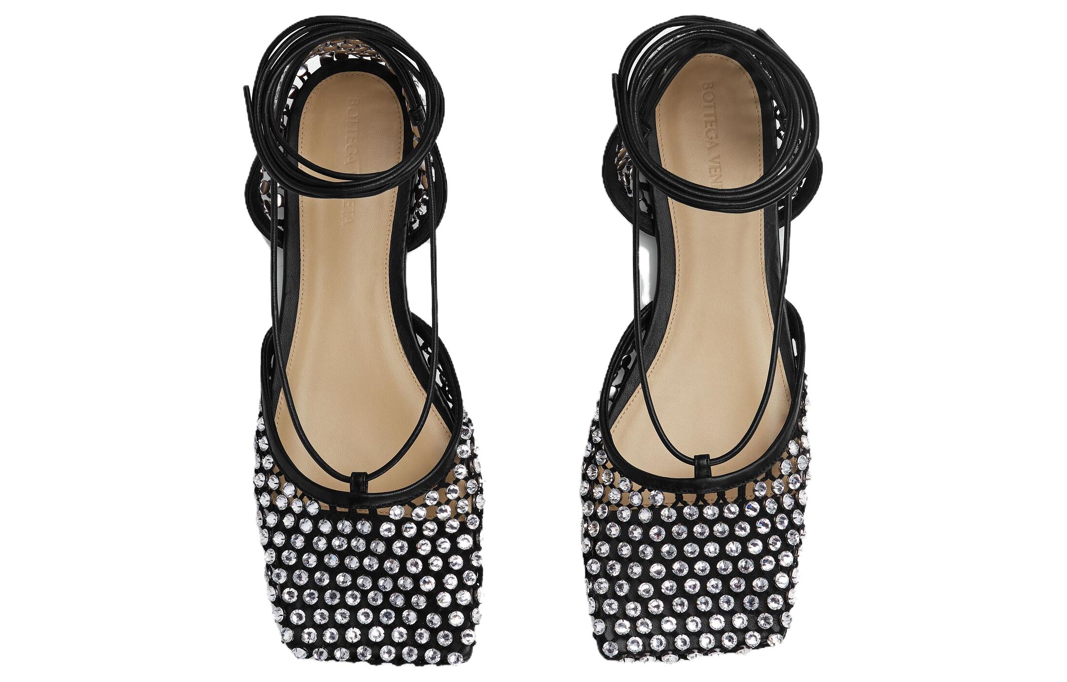 (W) Bottega Veneta Stretch Sandal 'Black Crystal' 圖 5