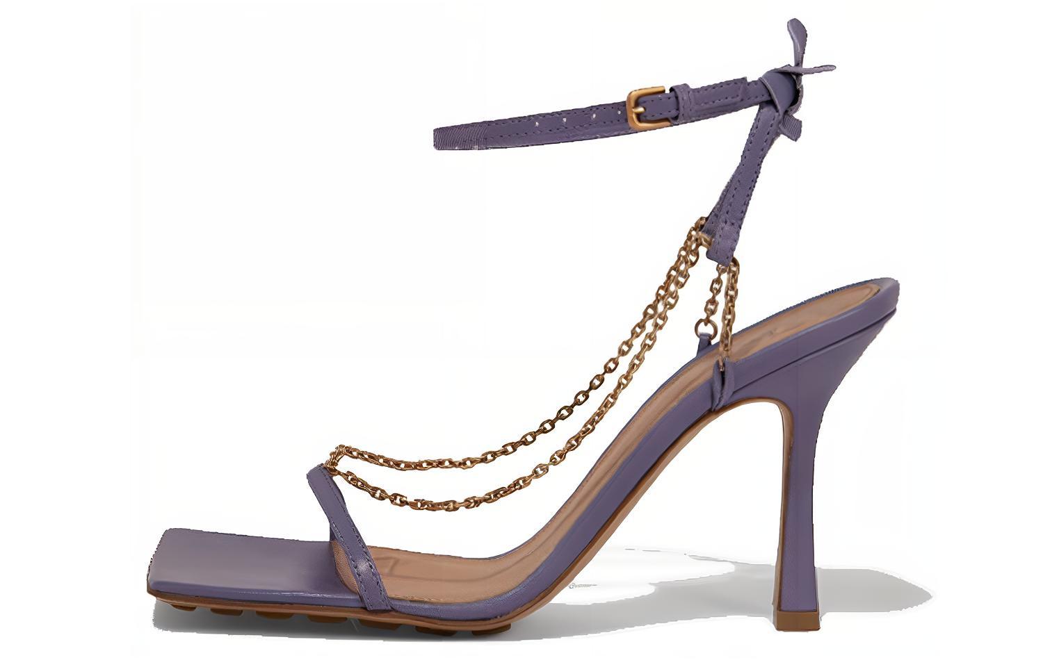 (W) Bottega Veneta Stretch Sandals 'Purple Fashion Casual High Heel'