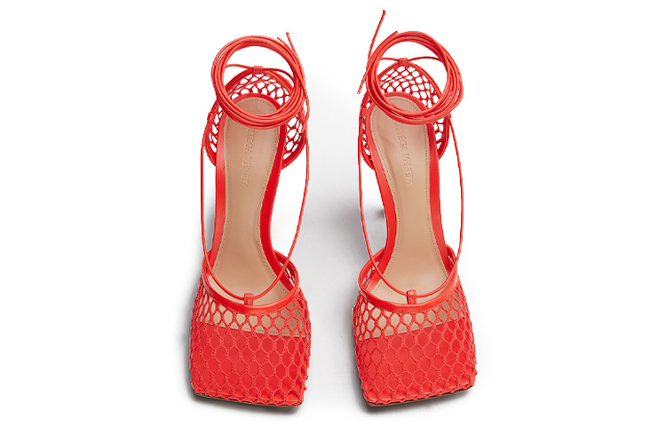 (W) Bottega Veneta Stretch Sandals 'Red Lambskin' 圖 3