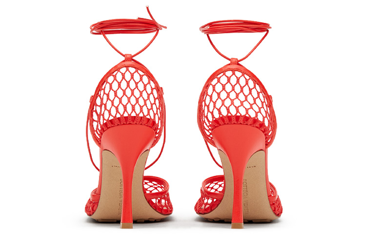(W) Bottega Veneta Stretch Sandals 'Red Lambskin' 圖 5