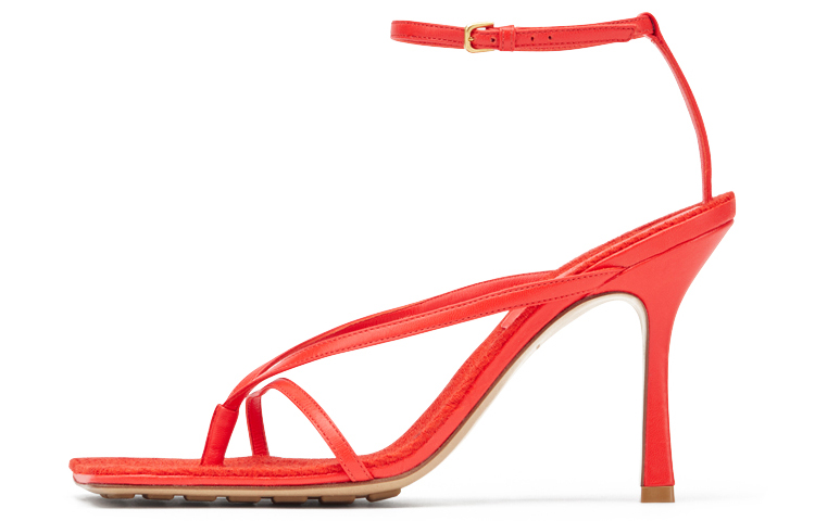 (W) Bottega Veneta Stretch Sandals 'Red Sheepskin'