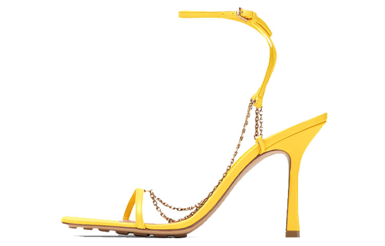 (W) Bottega Veneta Stretch Square-Toe High Heel 'Yellow Fashion'