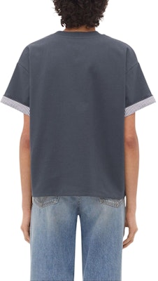 (W) 보테가 베네타 스트라이프 크루넥 루즈핏 반팔 티셔츠 여성 그레이 753811V39G01312 Lookbook (W) 보테가 베네타 스트라이프 크루넥 루즈핏 반팔 티셔츠 여성 그레이 753811V39G01312